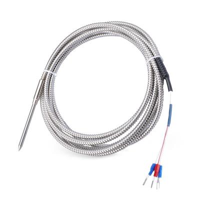 Stainless steel tube, threadless probe-type resistance temperature detector